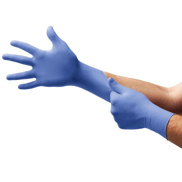 Exam Gloves with Low Dermatitis Potential, Nitrile, Powder Free, Blue, S, 100 PK