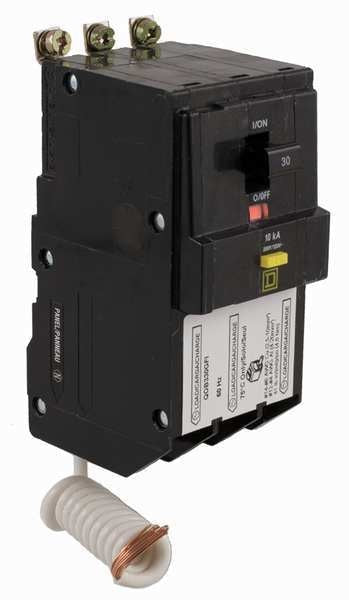 Miniature Circuit Breaker, 30 A, 120/208V AC, 3 Pole, Bolt On Mounting Style, QOB Series