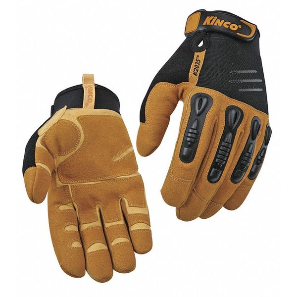 Mechanics Gloves, L, Tan/Brown, Double Layer, MiraX2/Form/Spandex