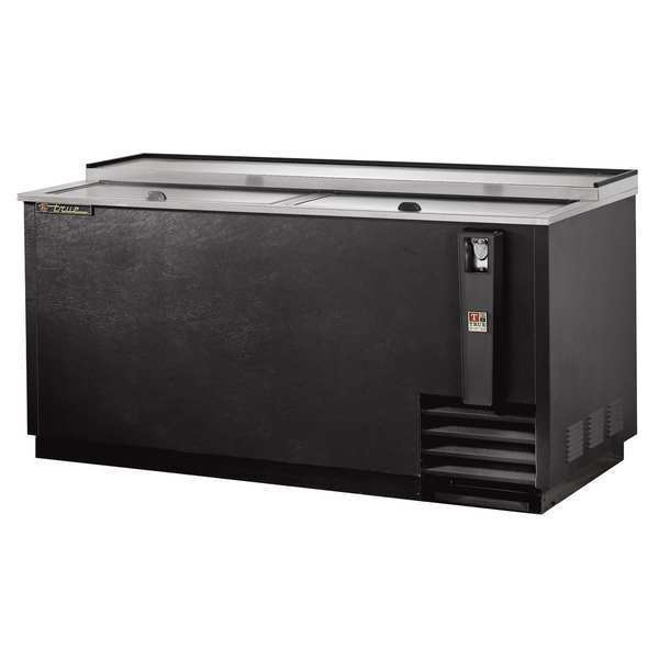 Commercial Bottle Cooler, Width 64-5/8 In Black