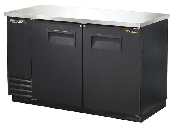 Commercial Bottle Cooler, Width 15-13/16 In Black