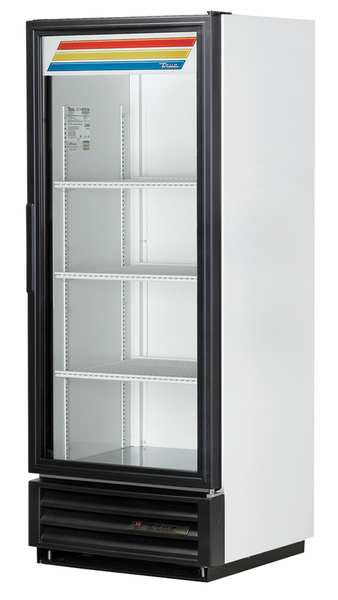 Glass Door Merchandiser Refrigerator, 12 cu ft, White
