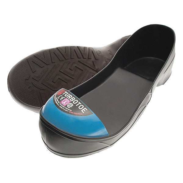 Turbotoe Steel Toe Cap, Overshoes, PVC, Black/Blue, XL, Men's Size 12-13, 1 Pair