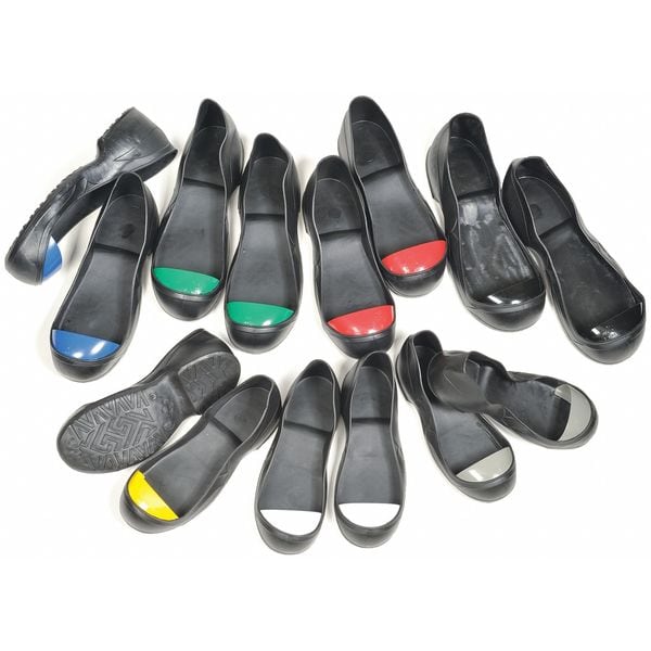 Turbotoe Steel Toe Cap, Overshoes, PVC, Black/Yellow, Men's Size 8-9, Women's Size 10-11, 1 Pair