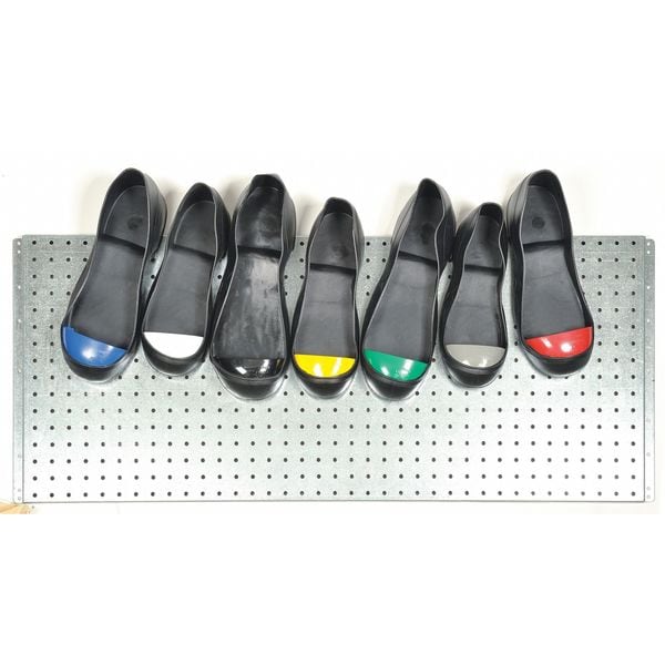 Turbotoe Steel Toe Cap, Overshoes, PVC, Black/Yellow, Men's Size 8-9, Women's Size 10-11, 1 Pair