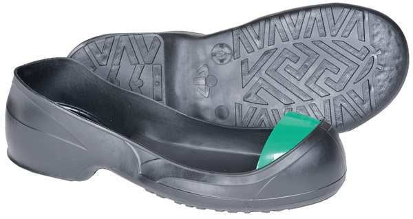 Overshoe, Men, 2XL, Pull On, Blk/Grn, PVC, PR