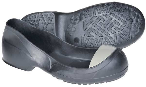 Overshoe, Men, XS, Pull On, Blk/Gray, PVC, PR