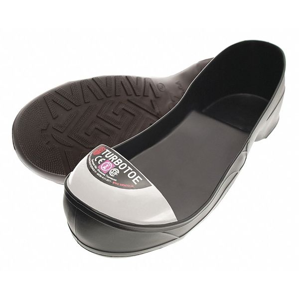Turbotoe Steel Toe Cap, Overshoes, PVC, Black/White, Men's Size 6-7, Women's Size 8-9, 1 Pair