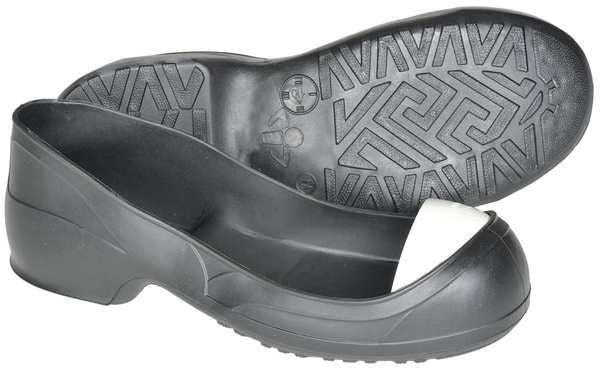 Turbotoe Steel Toe Cap, Overshoes, PVC, Black/White, Men's Size 6-7, Women's Size 8-9, 1 Pair