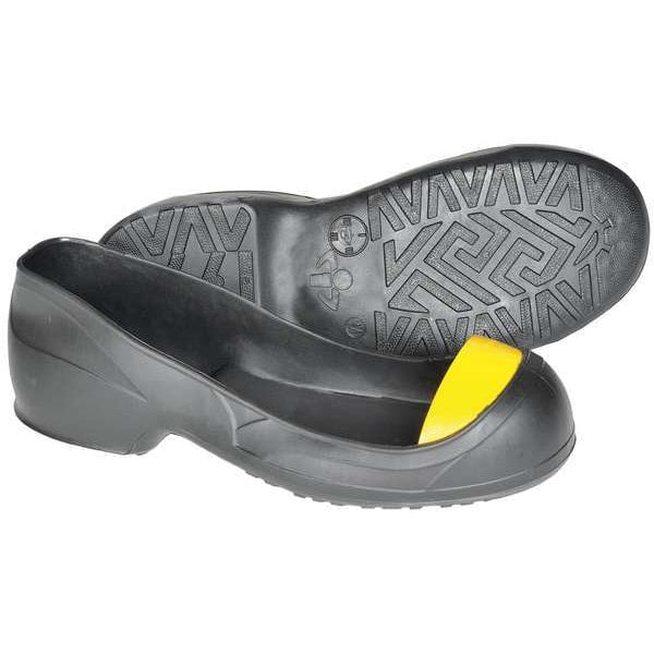 Turbotoe Steel Toe Cap, Overshoes, PVC, Black/Yellow, Men's Size 8-9, Women's Size 10-11, 1 Pair