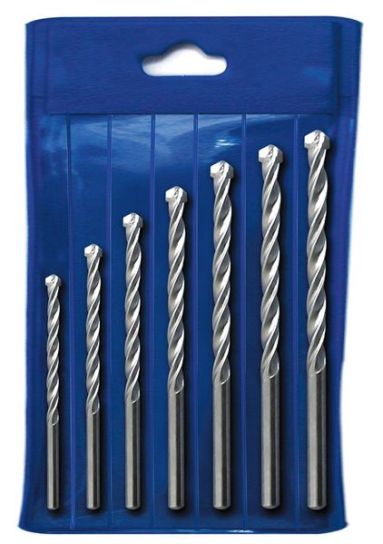 Percussion Masonry Bit Set, 7 pcs