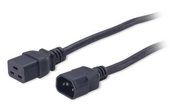 Power Cord, IEC 320 C14, SJT, 6.5 ft., 16A, 14/3