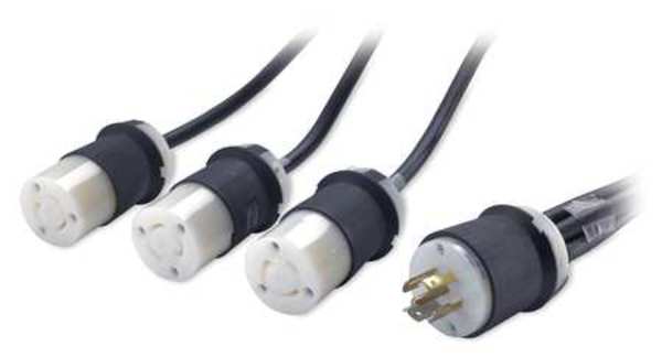 Splitter Power Cord, L21-20P, SJ, 2, 4, 6 ft.