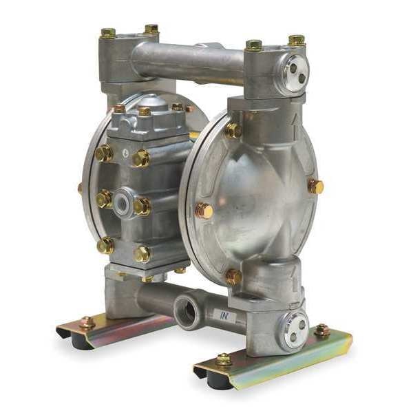 Double Diaphragm Pump, 316 Stainless Steel, Air Operated, PTFE, 21 GPM