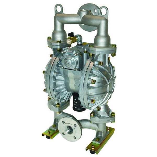 Double Diaphragm Pump, Aluminum, Air Operated, PTFE, 100 GPM