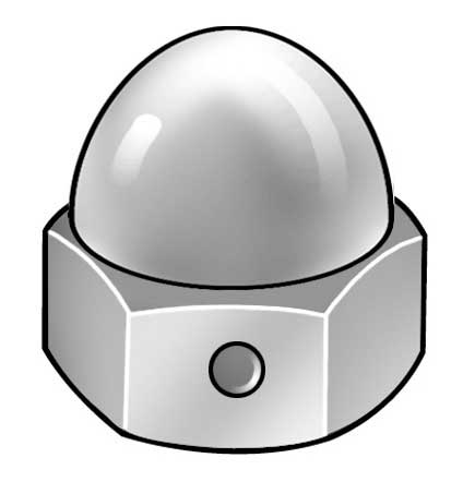 Cap Nut, 3/8