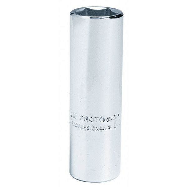 1/4 in Drive, 12mm Hex Metric Socket, 6 Points