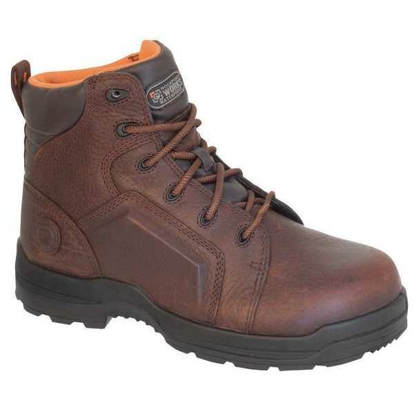 Size 7-1/2W Men's 6 in Work Boot Composite Work Boot, Brown