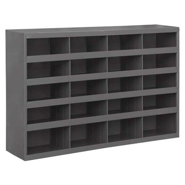 Prime Cold Rolled Steel Pigeonhole Bin Unit, 8 1/2 in D x 22 1/4 in H x 33 3/4 in W, 5 Shelves