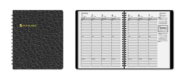 Planner, Weekly, 6-7/8 x 8-3/4in, Black