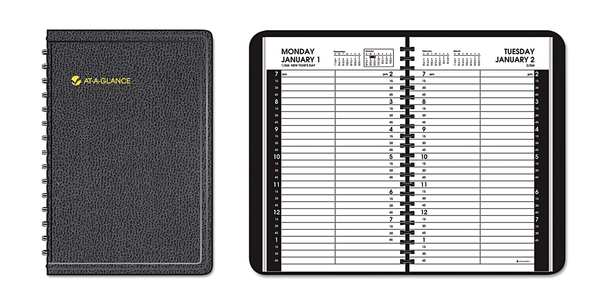 Planner, Daily, 4-7/8 x 8in, Black