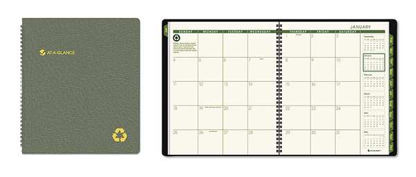 Planner, Monthly, 9 x 11in, Black