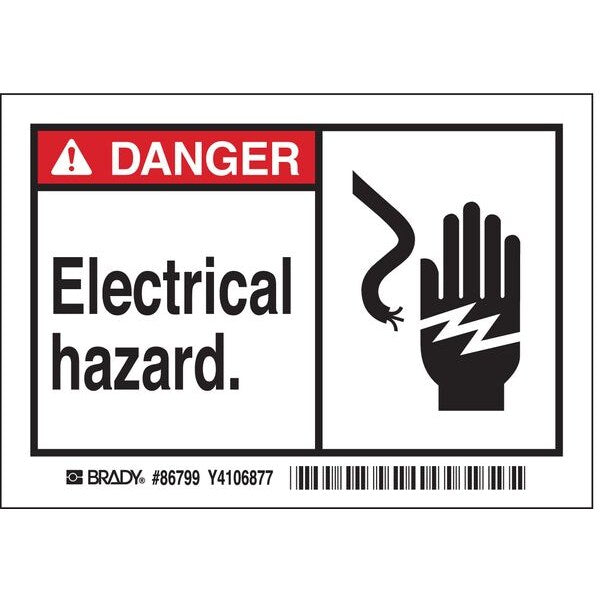 Machine/Equipment Label, English, PK5, 86799