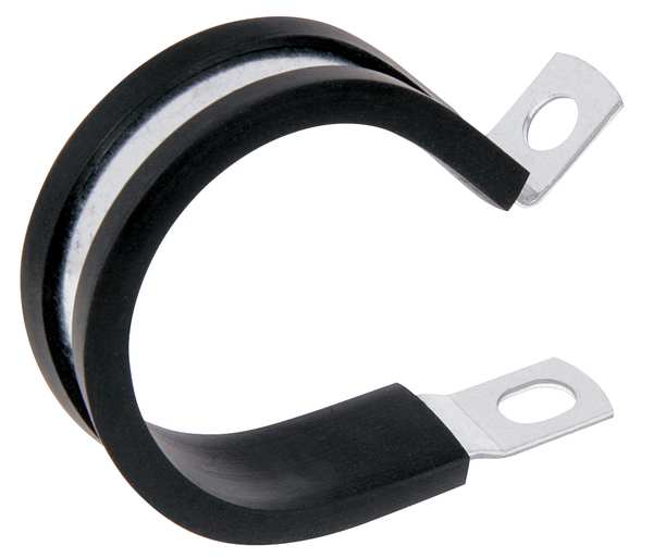 1/4 In Dia. Aluminum, Rubber Cushion Clamp, 0.281 Hole