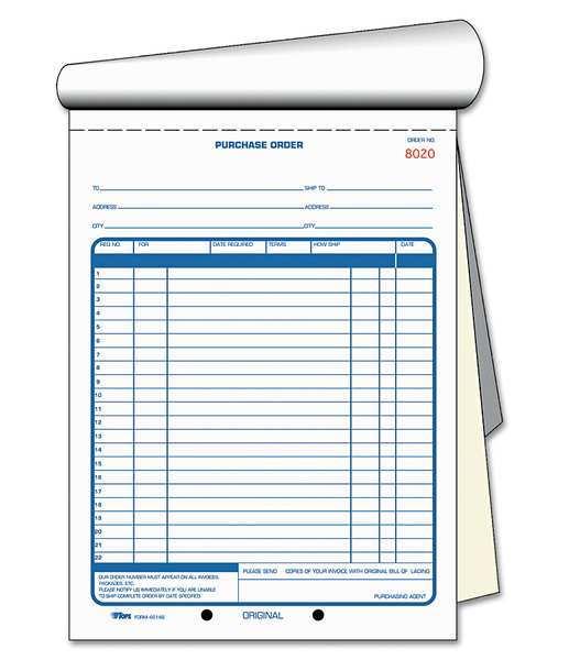 Purchase Order Book, 8-3/8 x 10-3/16
