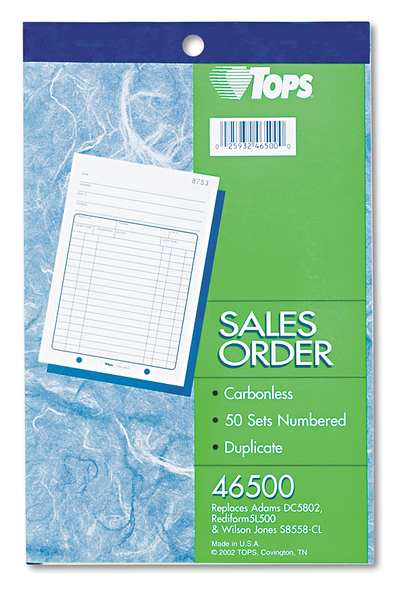 Sales Order Book, 5-9/16x 7-15/16