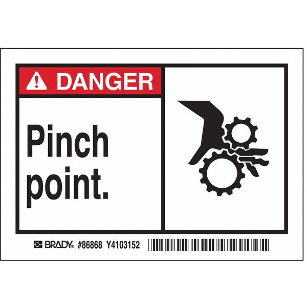 Machine/Equipment Label, PK5, 86868