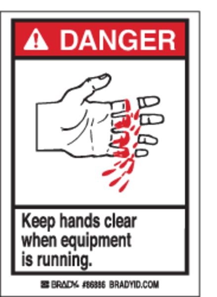 Machine/Equipment Label, 5 In. H, PK5