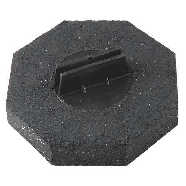 Barricade Weight, Polypropylene/Rubber, 3 in H, 16 in L, 16 in W, Black