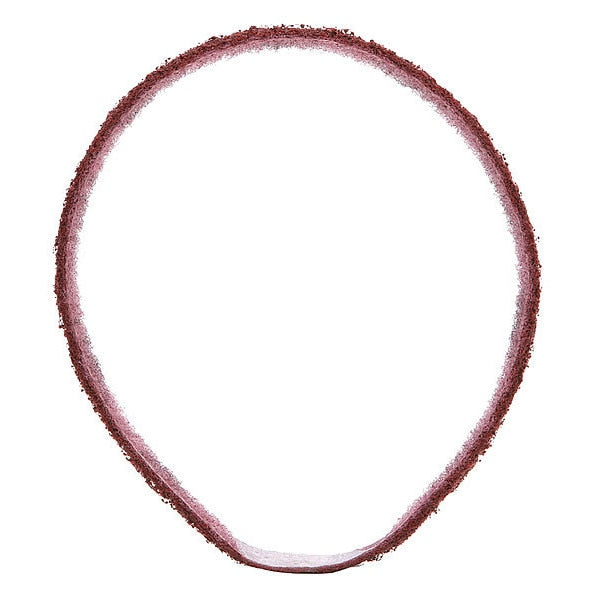 Sanding Belt, 3/4 in W, 18 in L, Non-Woven, Aluminum Oxide, Medium, SC-BS, Maroon