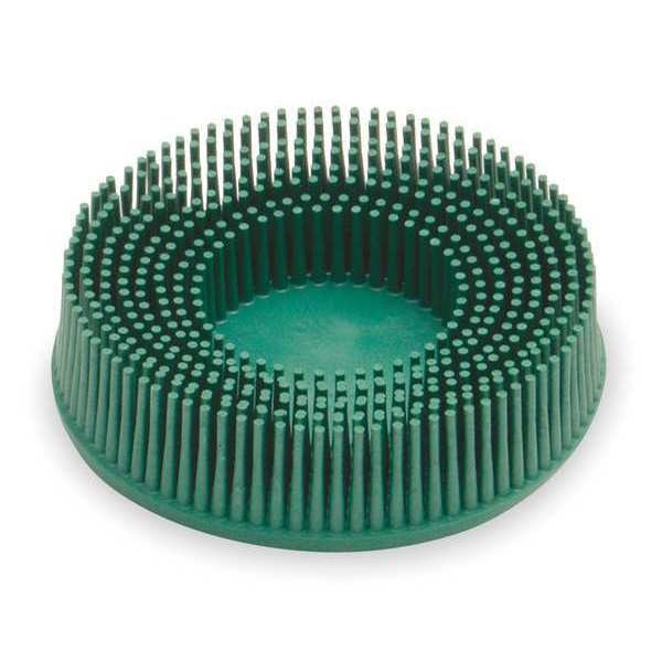 Tapered Bristle Disc, 3 In Dia, 50G