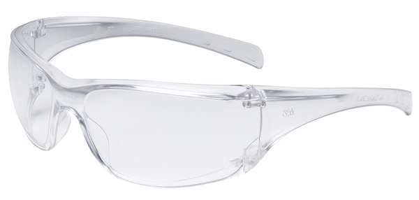 Safety Glasses, Wraparound Clear Polycarbonate Lens, Anti-Fog