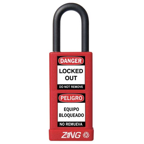 Lockout Padlock, KD, Red, 3