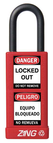 Lockout Padlock, KA, Red, 3