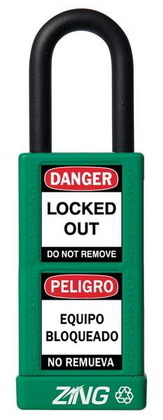 Lockout Padlock, KD, Green, 3