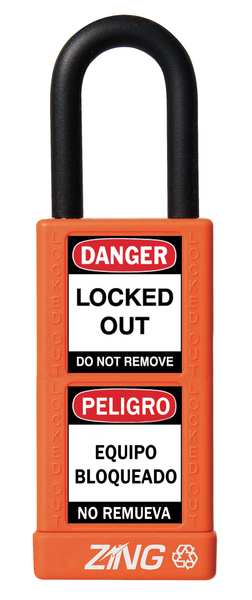 Lockout Padlock, KD, Orange, 3