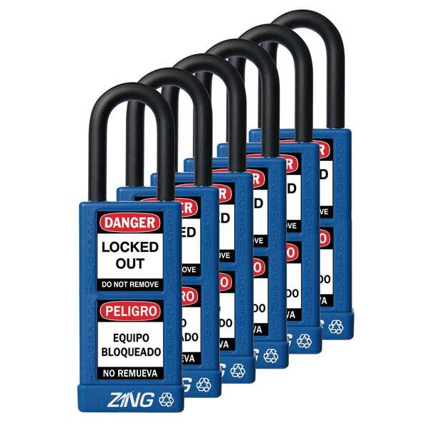 Lockout Padlock, KA, Blue, 3