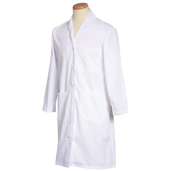 Lab Coat, 3XL, White, 39-1/2 In. L