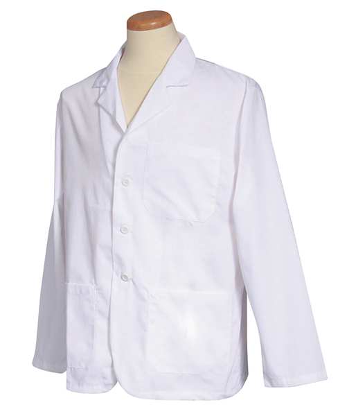 Lab Coat, L, White, 28-1/2 In. L
