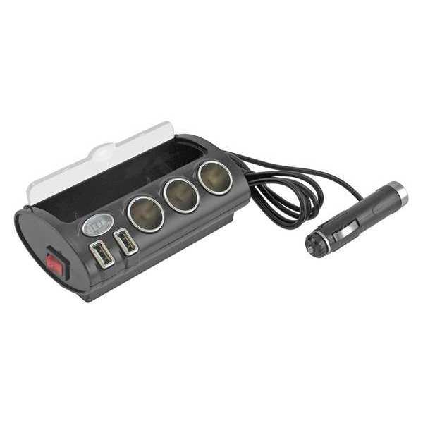 5 Outlet 12V Power Station, Dash Mount
