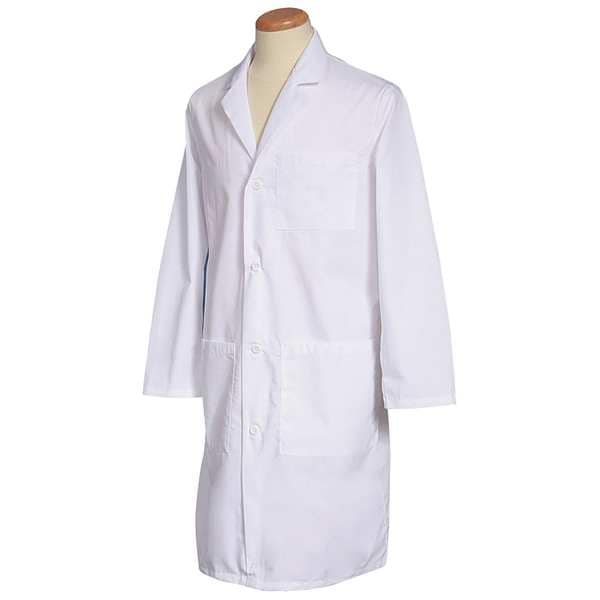 Lab Coat, 2XL, White, 42-3/4 In. L