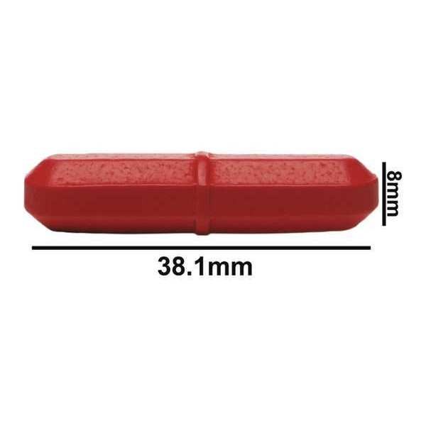 STIR BAR, PTFE, OCTAGON, RED, 1-1/2X5/16