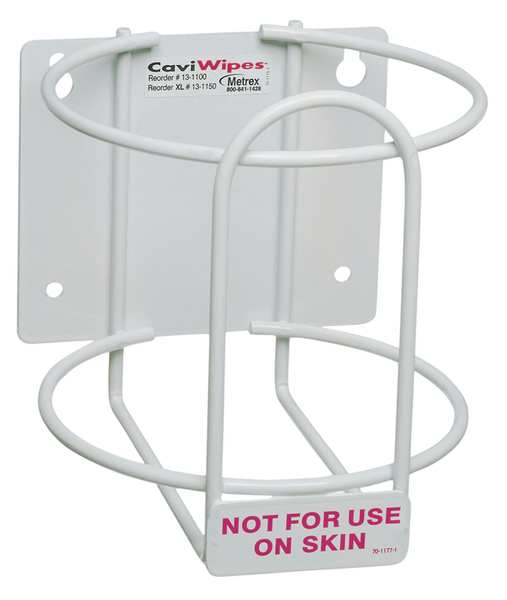 Wall Bracket, White, Metal, Holds Caviwipes