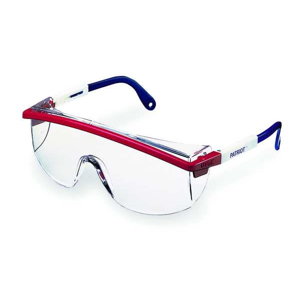 Safety Glasses, Wraparound Clear Polycarbonate Lens, Anti-Fog