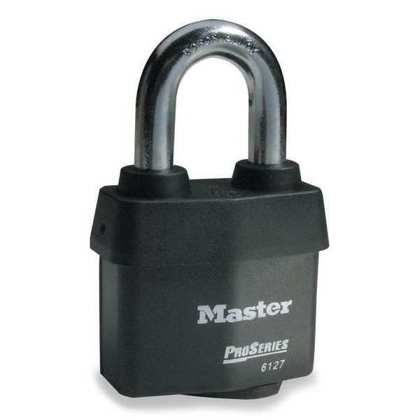 Padlock, Keyed Alike, Standard Shackle, Rectangular Steel Body, Boron Shackle, 7/8 in W