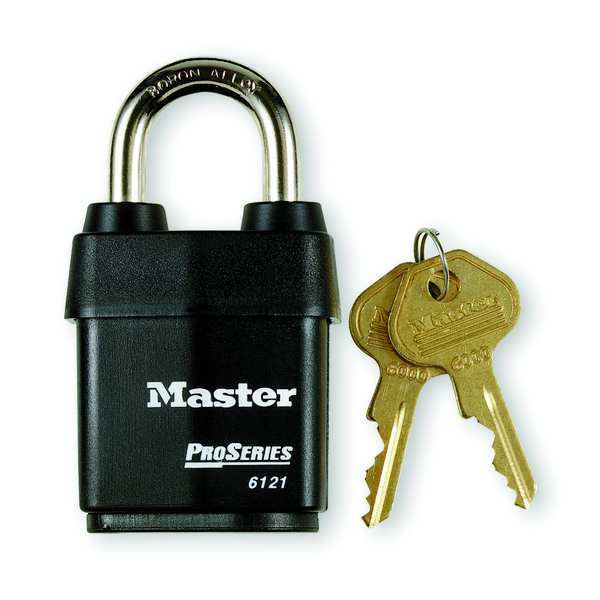 Padlock, Keyed Alike, Long Shackle, Rectangular Steel Body, Boron Shackle, 7/8 in W